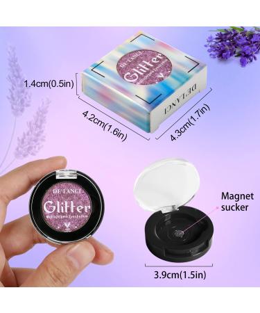 DE'LANCI Bright Purple Glitter Eyeshadow - Intense Color Payoff, Shimmering and Long-Lasting Vegan Formula - Buy Online on GoSupps.com