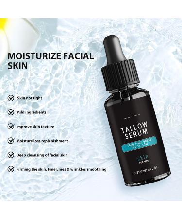 Wrinkle Defense Beef Tallow Balm Mens Skin Care Sets & Kits Mens Facial Kit Mens Skincare - Beef Tallow Mens Face Wash Tallow Serum Tallow Cream - Anti Wrinkle Moisturiser For Men Day & Night - Buy Online on GoSupps.com