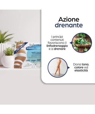 Draining bandages legs with cold effect + refill. Slimming firming anti-cellulite bandage 225 ml with Manilkara complex. Pack of 2 bandages + refill + pantolone cartene as a gift - Buy Online on GoSupps.com