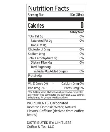 Limitless Lightly Caffeinated Sparkling Water - Blood Orange Flavor, 12 Fl Oz (Pack of 8) - Buy Online on GoSupps.com