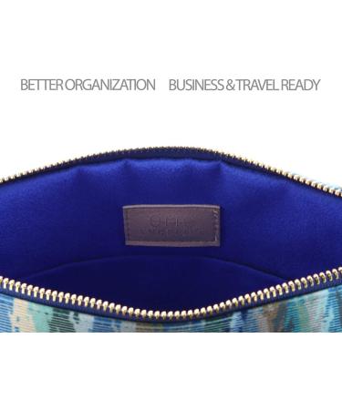 Otto Angelino Designer Women s Bohemian Fashion Clutch - Ultra Slim Blue Abstract Wallet for Money Cards & Smartphone International Shipping Available - Buy Online on GoSupps.com