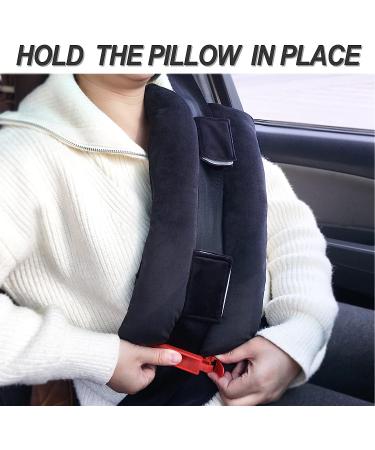 Mastectomy Seat Belt Pillows - Post Surgery Chest Cushions for Pacemaker Bypass & Hysterectomy - Hook N Loop Tape - Minky Dot Black - Buy Online on GoSupps.com
