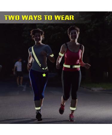 Reflector Clothing Set for Safety: 2 Adjustable Belts 4 Bands & Supporters for Kids Adults & Dogs - Perfect for Hiking & Outdoor Sports - Buy Online on GoSupps.com