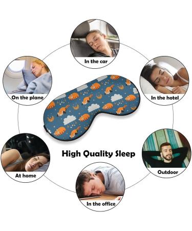 Sleeping Red Panda Pattern Sleep Mask | Adjustable Head Strap Eye Mask for Comfortable Sleep - Buy Online on GoSupps.com