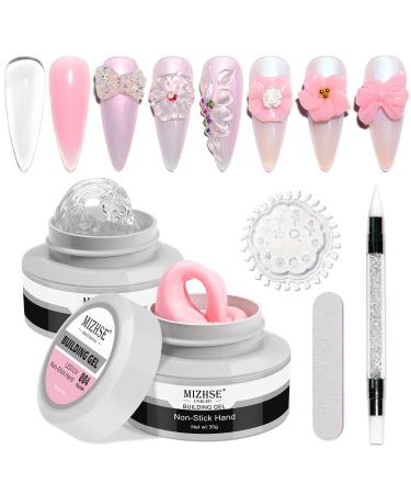 MIZHSE Reflective Glitter Gel Polish Set  Sparkly Shiny Flash Gel Nail Art Manicure Kit  Christmas Soak Off LED Lamp DIY at Home (BD-007 Light Gold)
