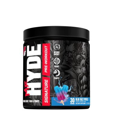ProSupps Mr. Hyde Signature Pre Workout with Creatine, Beta Alanine, TeaCrine and Caffeine for Sustained Energy, Focus and Pumps - Pre-Workout Energy Drink for Men and Women (Blue Razz, 30 Servings) Blue Razz 7.61 Ounce (P