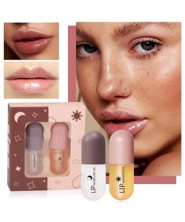 Natural Lip Plumper Set - Moisturizing Ginger & Mint Lip Care - 2 PC 6ml for Nourishing Repairing & Upholstering Lips - Buy Online on GoSupps.com