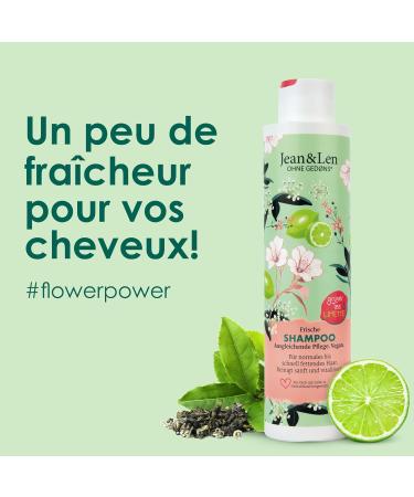 Jean & Len Green Tea & Lime Freshness Shampoo for normal to oily hair protects against dehydration balancing care paraben and silicone free vegan 300 ml - Buy Online on GoSupps.com