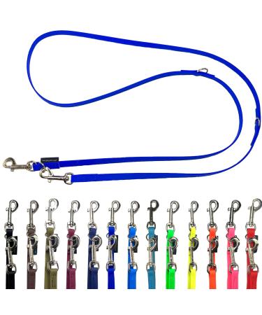 Biothane dog linen small dogs / large dogs adjustable 2m / 2.40m / 2.80m / 3.50m / 5m silver hook 9mm / 13m m / 16mm (2.40m x 13mm blue) 2.40m x 13mm blue