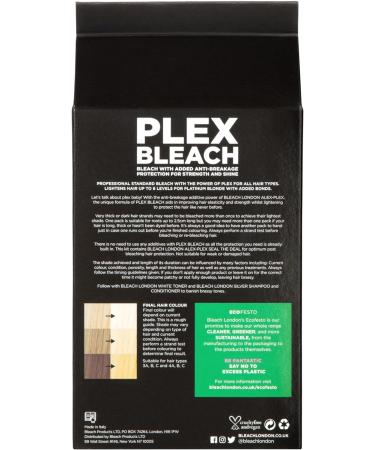 BLEACH LONDON Plex Bleach Kit - Vegan Professional Standard Bleach for All Hair Types - Anti-Breakage Treatment - Cruelty Free - Brightest Blonde Results - Buy Online on GoSupps.com