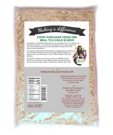 Jiva Organics Organic Poha Thick 2lb Bulk Bag - Flattened Rice (Pack of 1) - Buy Online on GoSupps.com