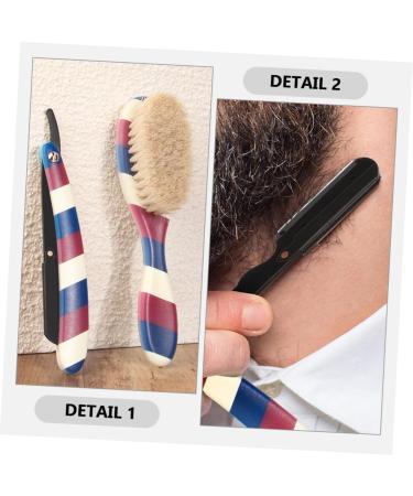 1 Set Beard Brush & Shaving Tools for Men | Manual Shaver Mustache Comb & Barber Essentials - Perfect Shaving Kit - Buy Online on GoSupps.com