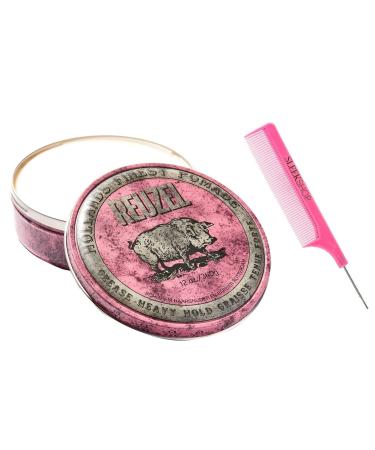 yper Comb + 12 oz XXL R z Pink Grease HEAVY HOLD Pomade Men Hair Product for Man x (w/SIeekshop Pink Comb) (Pink Grease Heavy Hold Pomade 12 oz XL)