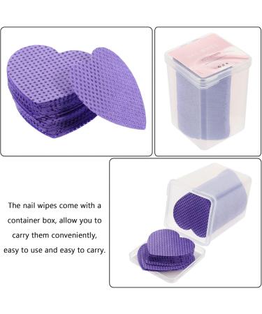 minkissy 200 Sheets Eyelash Cleaning Pads Lash Glue Wipes Nail Gel Pads Nail Remover Wipes Nail Cleaning Pads Lash Extension Supplies Glue Wipes Pads Travel Purple Cotton Nail Polish Snails - Buy Online on GoSupps.com