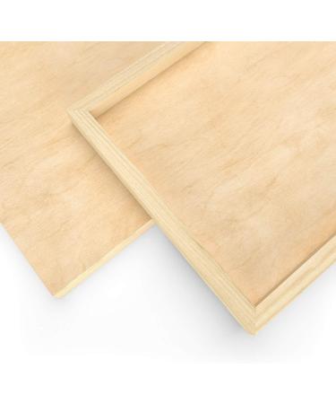Arteza Wooden Canvas Board 8x10 Inch Pack of 5 - Birch Wood Cradled Artist Panels for Painting - Ideal for Encaustic, Wood Burning, Pouring - Use with Oils, Acrylics - Buy Online on GoSupps.com