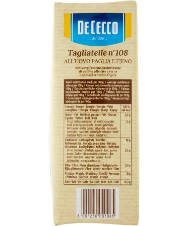  De Cecco De Cecco Pasta with Eggs and Spinach Tagliatelle Paglia e Fieno Matassine 250g - Buy Online on GoSupps.com