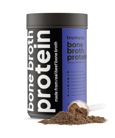 TRUMETA Beef Bone Broth Protein Powder - Purified Collagen Powder with 9 Amino Acids for Muscle and Skin Health - Rich Chocolate Flavor for a Tasty and Nutritious Experience