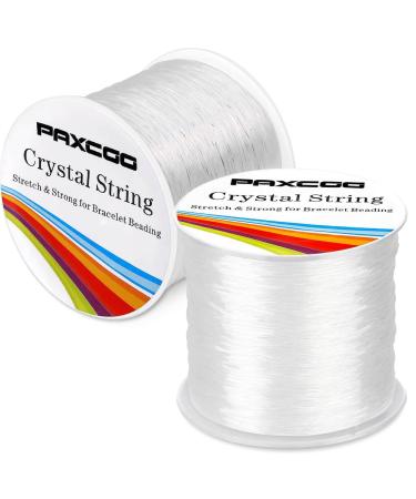 Paxcoo Stretchy String For Bracelets, 0.5Mm Black Elastic String