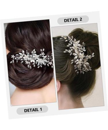 Beavorty Wedding Hair Accessories Hair Pin Hair Barrettes Rhinestones Tiara Hair Clips Hair Comb Clips Girl Headpieces for Wedding Metal Hair Comb Bride Pearl Decorate Vintage - Buy Online on GoSupps.com