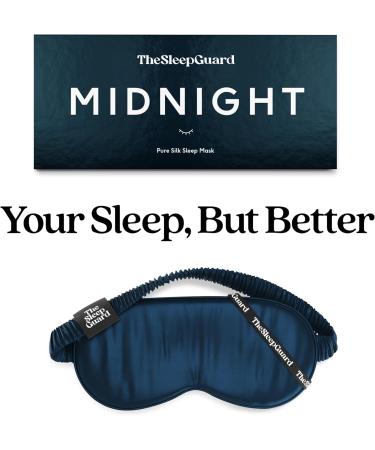 Pure Silk Sleep Mask - 100% Mulberry Silk Eye Mask for Travel | Light Blocking Eye Covers for Men & Women - Midnight Navy - Buy Online on GoSupps.com