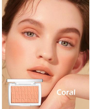 Matte Powder Blush Rosy Glow Face Blush Contour Highlight Makeup Palette High Impact Buildable Color Lightweight & Smooth Finish & Long Lasting Professional Pressed Power Blush for Cheek Coral 004#coral - Buy Online on GoSupps.com