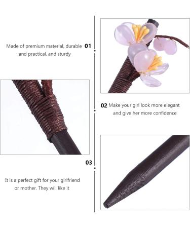 FRCOLOR Chinese Wood Hair Stick Vintage Chinese Hair Chopstick Retro Hair Fork for Women - Buy Online on GoSupps.com