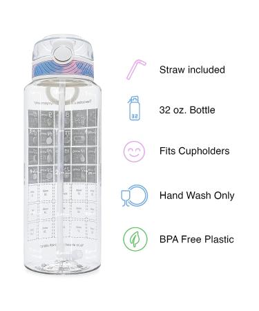 BellyBottle Pregnancy Water Bottle Tracker - BPA-Free, First Trimester Must-Have, Gifts for Women, Nausea Relief Essentials + Stickers & Straw - Buy Online on GoSupps.com