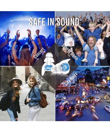 Hearprotek High Fidelity Concert Ear Plugs - Noise Reduction Music Earplugs for Musicians & Events - Blue - Buy Online on GoSupps.com