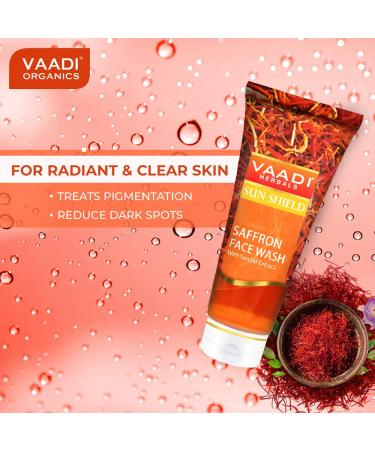 Buy Vaadi Herbals Saffron Face Wash with Sandalwood Extract - 3 Pack (2 fl. Oz Each) - Best International Shipping for Glowing Skin - Buy Online on GoSupps.com