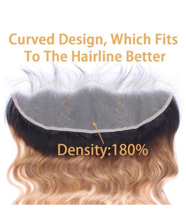 14 Inch Ombre Brazilian Body Wave Lace Frontal Closure | 100% Virgin Remy Human Hair | Pre Plucked with Baby Hair - Buy Online on GoSupps.com