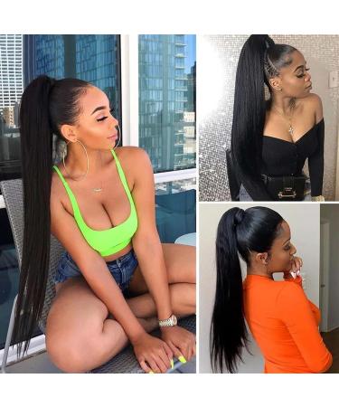 Hair Extensions Ponytail Silk Straight Ponytail Extension Remy Human Hair Clip In Drawstring Ponytail Extensions 8-26" Long Straight Human Hair Ponytail Hairpieces for Women Natural Synthetic Hairpi 18inches Natural Color - Buy Online on GoSupps.com