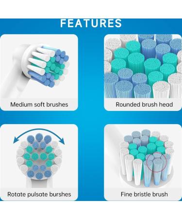 Oral B Braun Compatible Electric Toothbrush Replacement Heads 8 Pack - Adult Precision Clean Heads - Buy Online on GoSupps.com