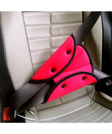 Kid Car Safety Seat Belt Cover - Red | Harness Strap Clips for Children & Adults | Seatbelt Shoulder Pad Adjuster for Baby & Toddler - Buy Online on GoSupps.com