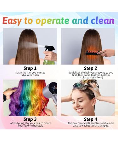 FCXQG 10 PCs Hair Chalk Set for Kids Temporary Hair Color with 10 Hair Cables for DIY Cosplay Parties & Birthdays - Buy Online on GoSupps.com