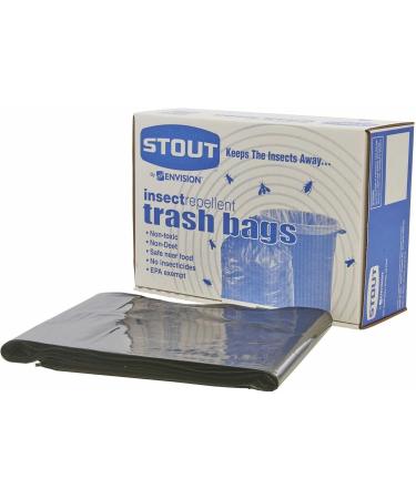 Stout Insect Repellent Trash Bag Black 65 per Carton - Buy Online on GoSupps.com