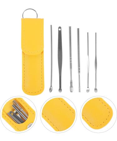 Healvian Ear Wax Removal Kit - 6pcs Stainless Steel Ear Cleaning Tools with Leather Storage Bag - Buy Online on GoSupps.com