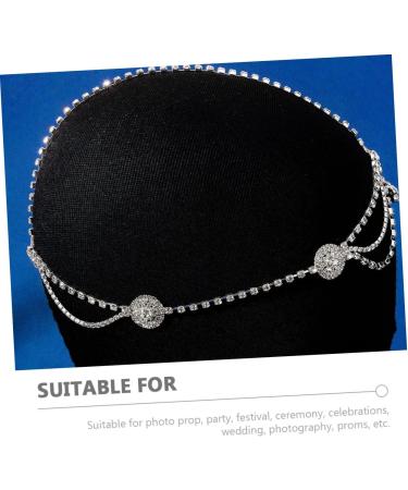 NUSITOU Rhinestone Headband Tassel Rhinestones Headband Head Chain Rhinestone Tassel Headband Hair Chain Rhinestone Head Chain Headpiece Head Chain Headband for Head Jewelry - Buy Online on GoSupps.com