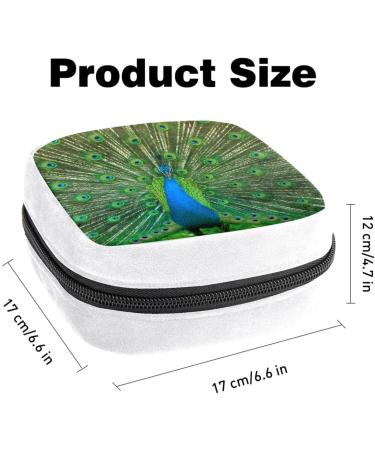 Animal Peacock Color Sanitary Napkin Storage Bag - Period Pad Tampon Makeup Pouch 947 - Buy Online on GoSupps.com