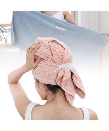 New Super Absorbent Hair Towel Wrap for Wet Hair Fast Drying Super Absorbent Hair Towel Microfiber Hair Towel Wrap for Women Hair Towel Wrap for Women Long Hair for All Hair Types (Pink)