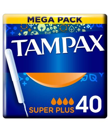 Tampax Tampons - Super Plus - Cardboard Applicator - 40 pcs
