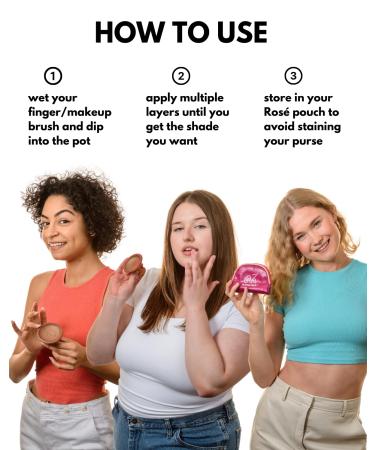 ASHUBA Ancestral Moroccan Lip & Cheek Stain Clay Pot | Eco-Friendly Gift Set with Ribbon Box & Leather Pouch | Natural Lipstick & Blush in Ros | International Shipping Available - Buy Online on GoSupps.com