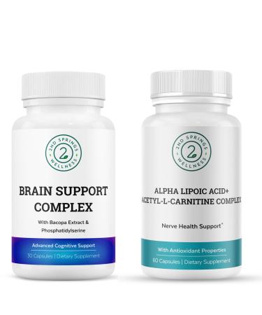 2nd Springs ALA & ALC Complex + Brain Support Complex Bundle | Energy Focus Memory Cognitive Performance Metabolism & Daily Wellness