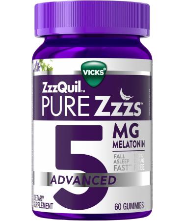 ZzzQuil Pure Zzzs Melatonin Gummies Melatonin 5mg Sleep Aid with Chamomile & Lavender Melatonin Sleep Gummies Sleep Aids for Adults Berry Flavored 60 Sleep Gummies - Buy Online on GoSupps.com