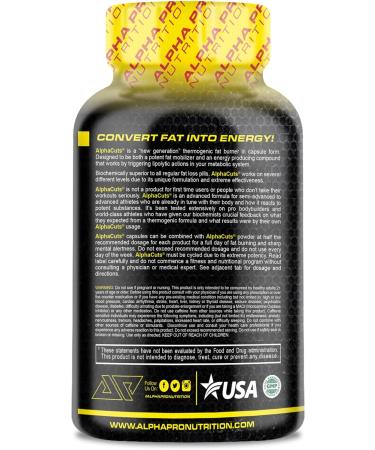 Alpha Pro Nutrition ALPHA CUTS Capsules - Thermogenic Fat Burner for Men and Women - Pre Cardio Workout Weight Loss Supplement with CLA - 60 caps - Buy Online on GoSupps.com