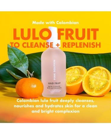 Pink Dolphin Lulo Fruit Antioxidant Facial Cleanser | Vitamin C & Vegan Face Wash for Women | Citrus Scent | Colombian Beauty Skin Care | 4oz - Buy Online on GoSupps.com