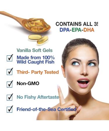 (Pack of 2) Wild Caught Omega-3 DPA Fish Oil - 2900 mg with DPA EPA & DHA - 180 SoftGels Triple Strength Burp-Free - Buy Online on GoSupps.com