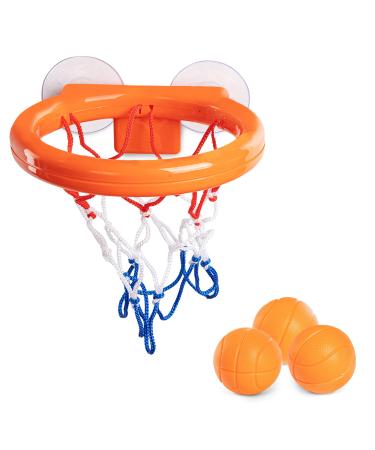 KIDOOLA Kids Basketball Hoop Baby Bath Toys | Fun Bath Toys Basketball water game with Suction Cup Hoop and 3 balls included | Baby and Toddler Bath Toys Set | Gifts for Boys and Girls