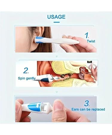 Soft Silicone Ear Wax Remover Tool - Reusable Kit with 16 Replacement Heads for Easy Ear Cleaning & Care - Buy Online on GoSupps.com