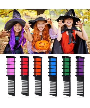 6 Colors Hair Chalk Combs for Girls - Washable Temporary Hair Color Set by EBANKU | Perfect for Birthday, Cosplay, Halloween, Christmas Parties - Buy Online on GoSupps.com