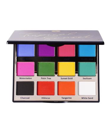 Narrative Cosmetics Tropical Sunset Eyeshadow Palette  12 Highly Pigmented Colors  Professional Talc-Free Eye Makeup